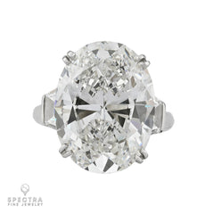 Graff 13.11ct Oval Diamond Engagement Ring GIA H VS1 Platinum