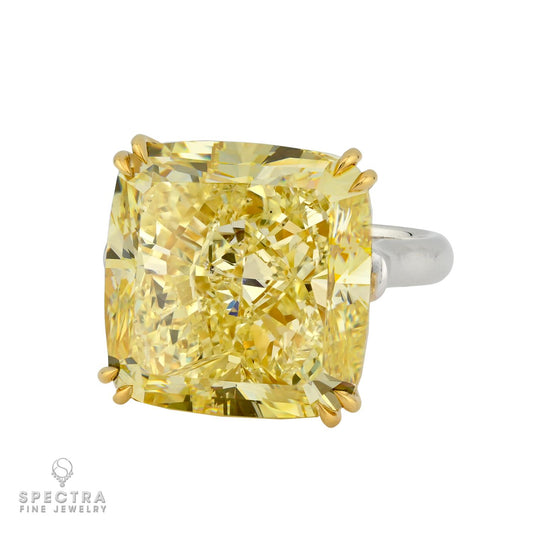 30.14ct Fancy Yellow Diamond Solitaire Ring by Spectra Fine Jewelry