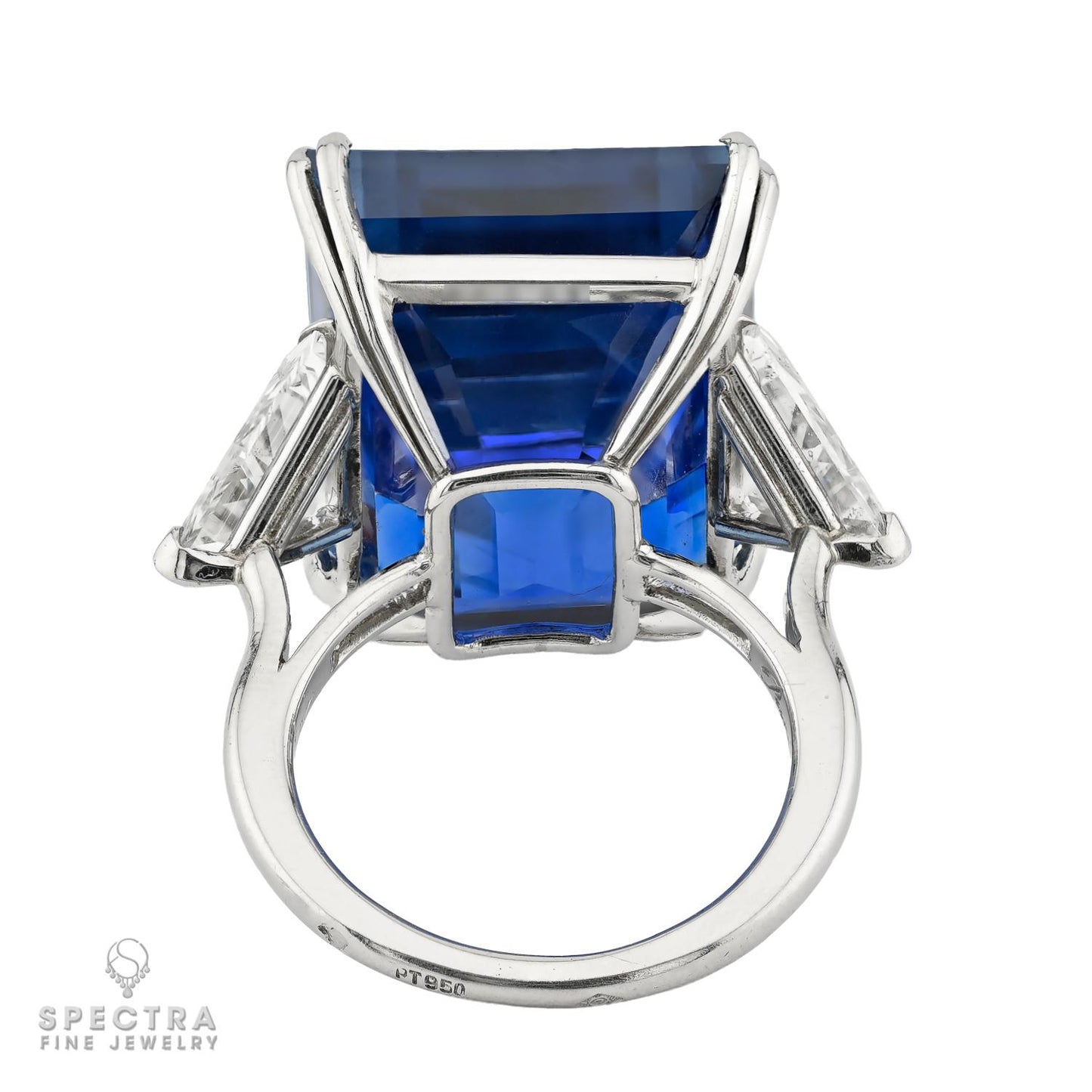 39.0 ct. Ceylon No-Heat Sapphire & Diamond Ring Signed Cartier