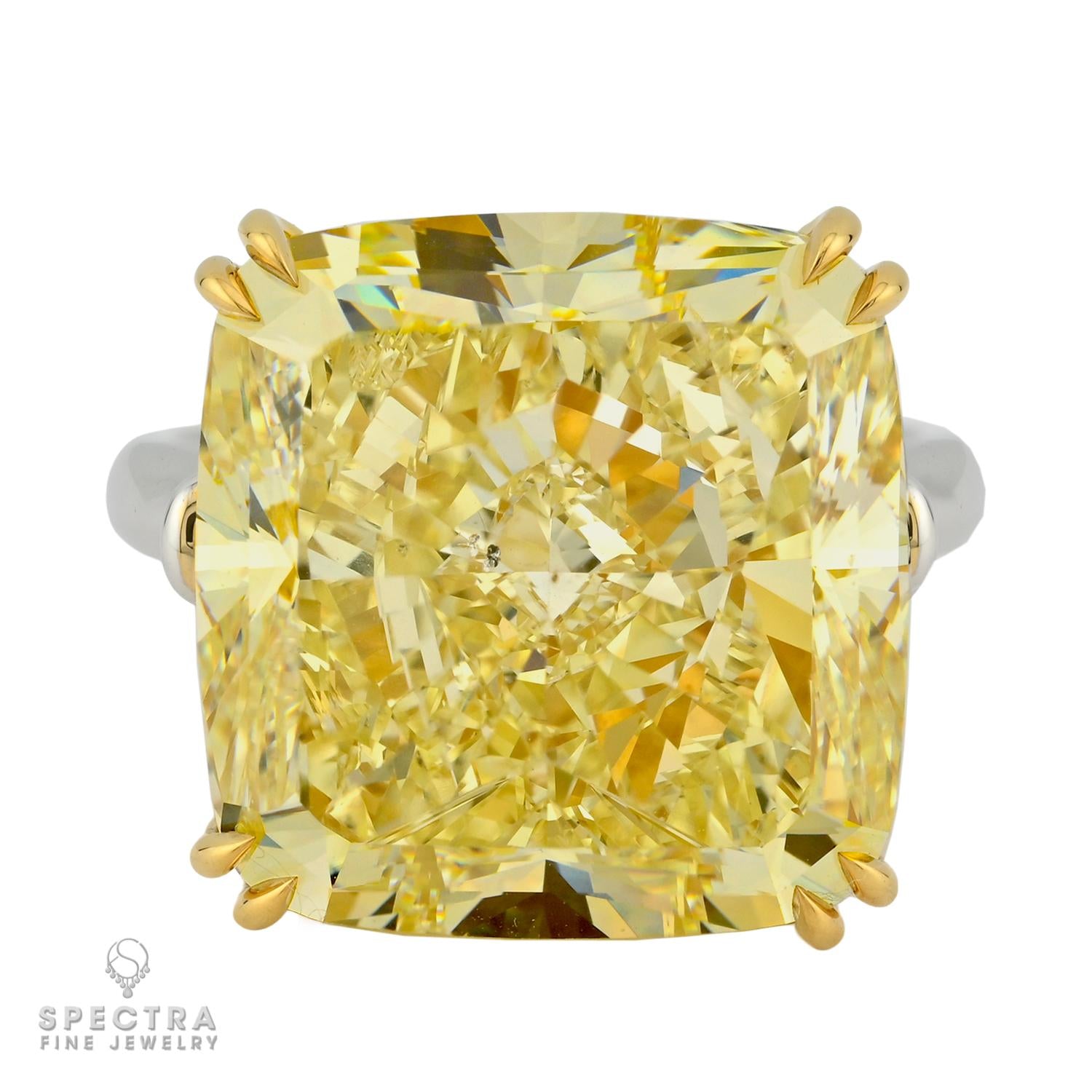 30.14ct Fancy Yellow Diamond Solitaire Ring by Spectra Fine Jewelry