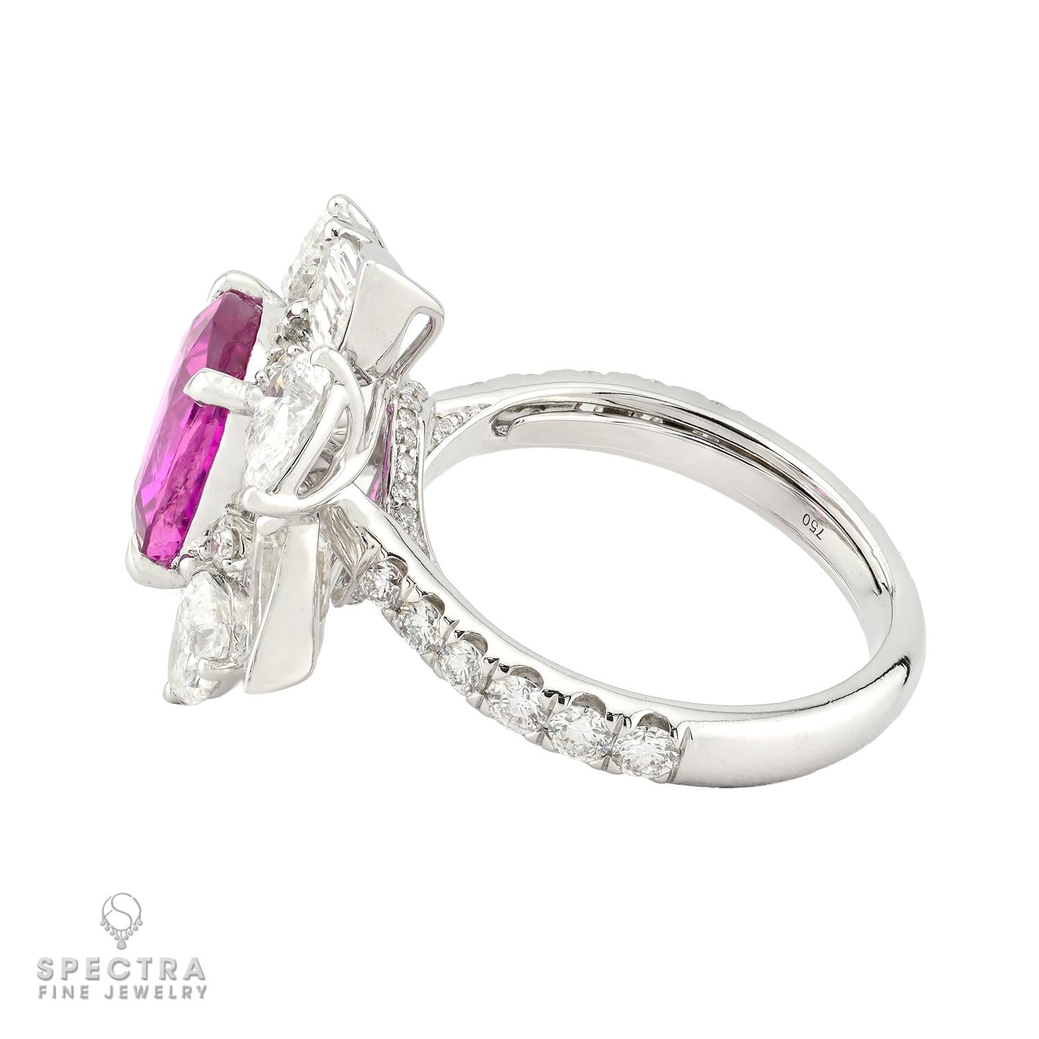 3.04 ct. Unheated Ceylon Pink Sapphire & Diamond Ring | Spectra Fine Jewelry