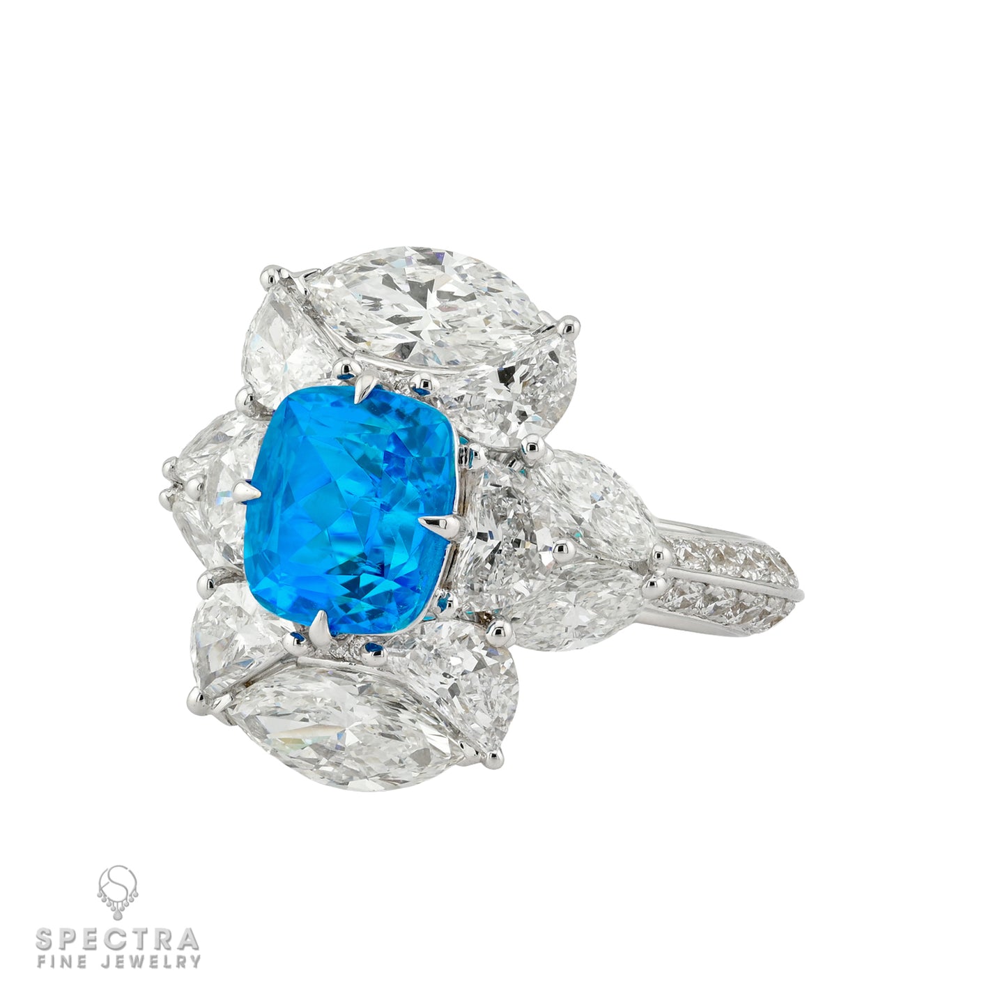 3.15ct Brazilian Paraiba Tourmaline & Diamond Ring | Gubelin