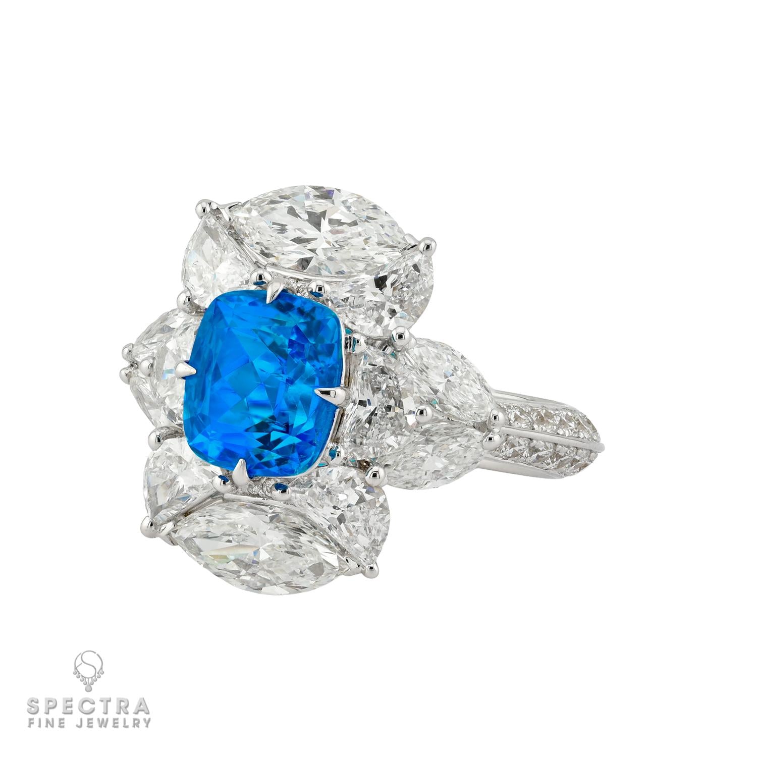 3.15ct Brazilian Paraiba Tourmaline & Diamond Ring | Gubelin