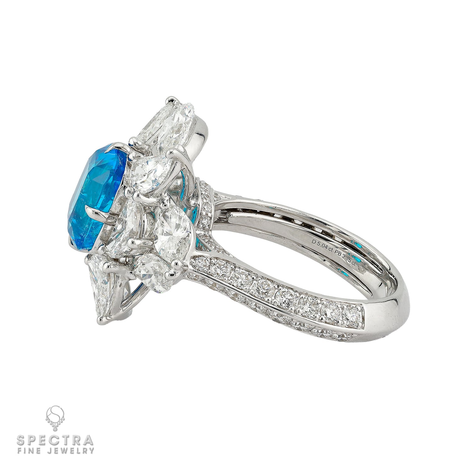 3.15ct Brazilian Paraiba Tourmaline & Diamond Ring | Gubelin