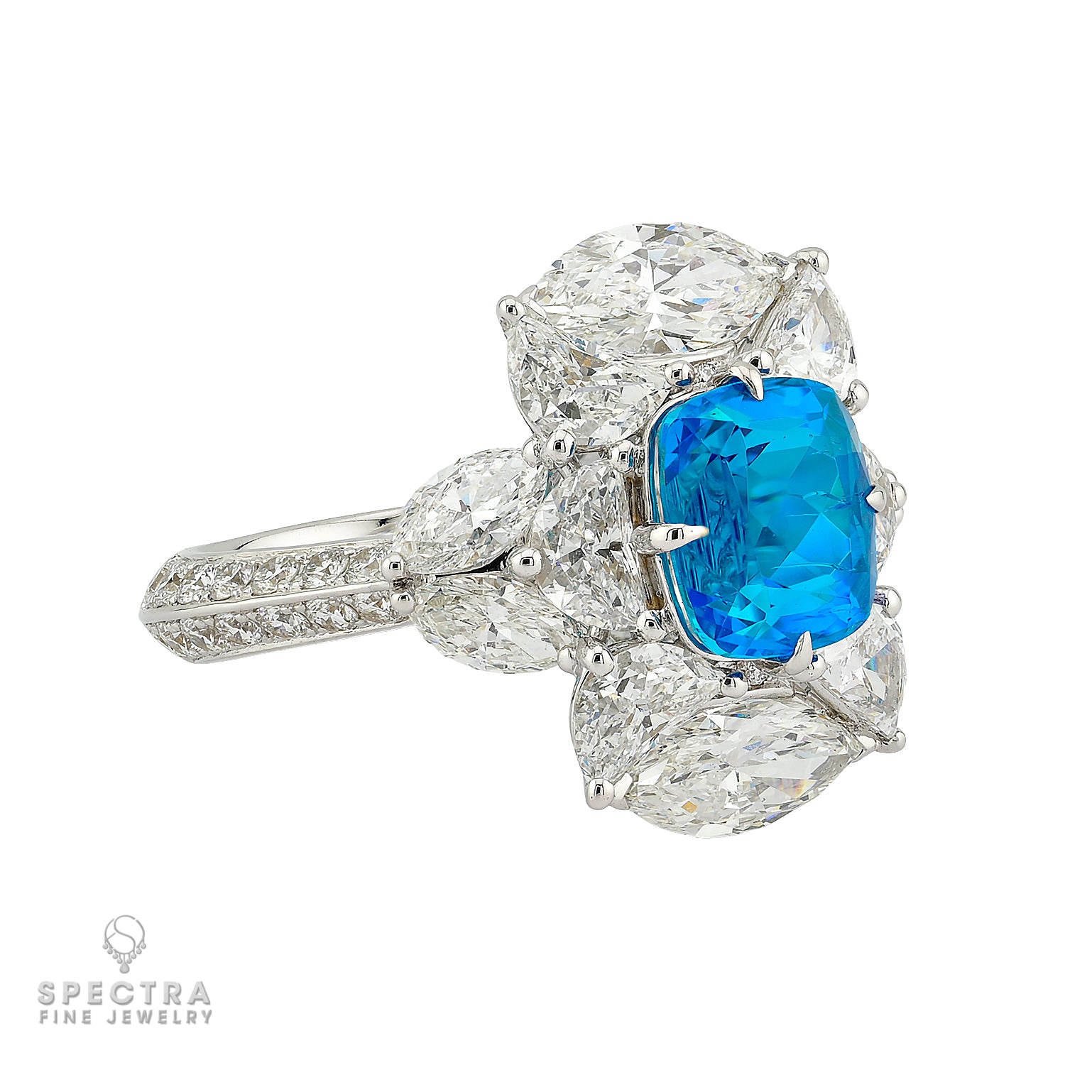 3.15ct Brazilian Paraiba Tourmaline & Diamond Ring | Gubelin