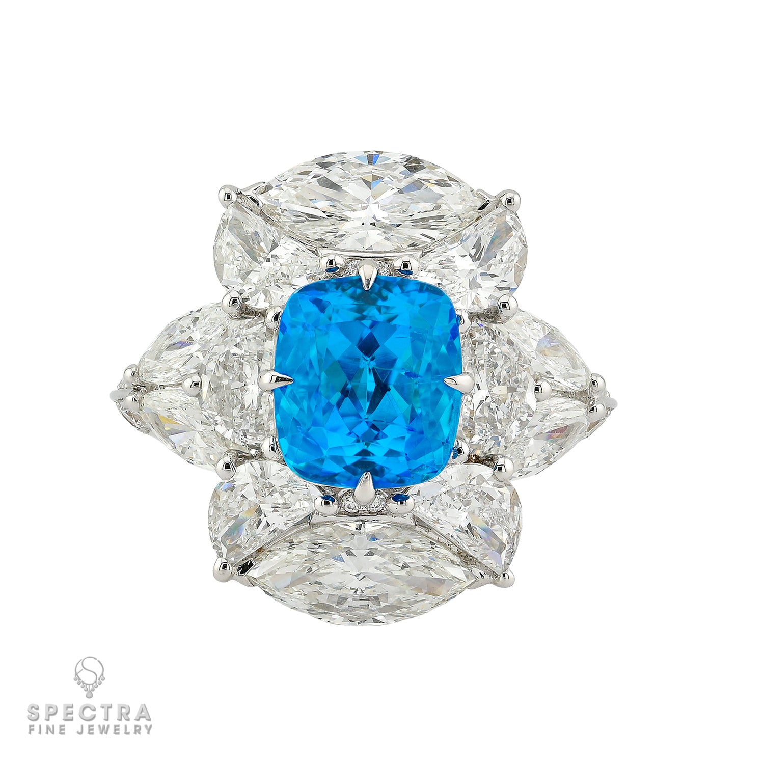 3.15ct Brazilian Paraiba Tourmaline & Diamond Ring | Gubelin