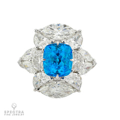 3.15ct Brazilian Paraiba Tourmaline & Diamond Ring | Gubelin