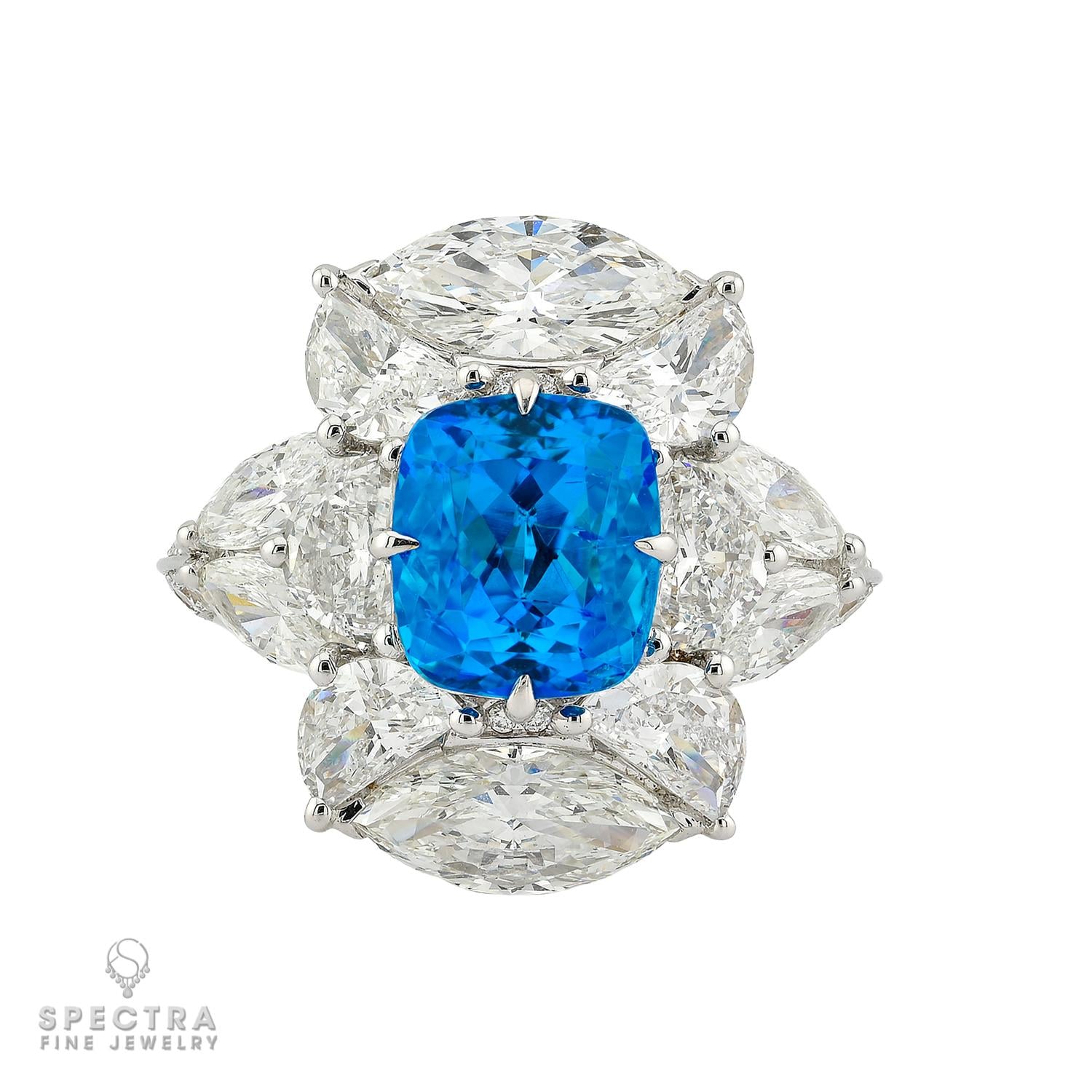 3.15ct Brazilian Paraiba Tourmaline & Diamond Ring | Gubelin