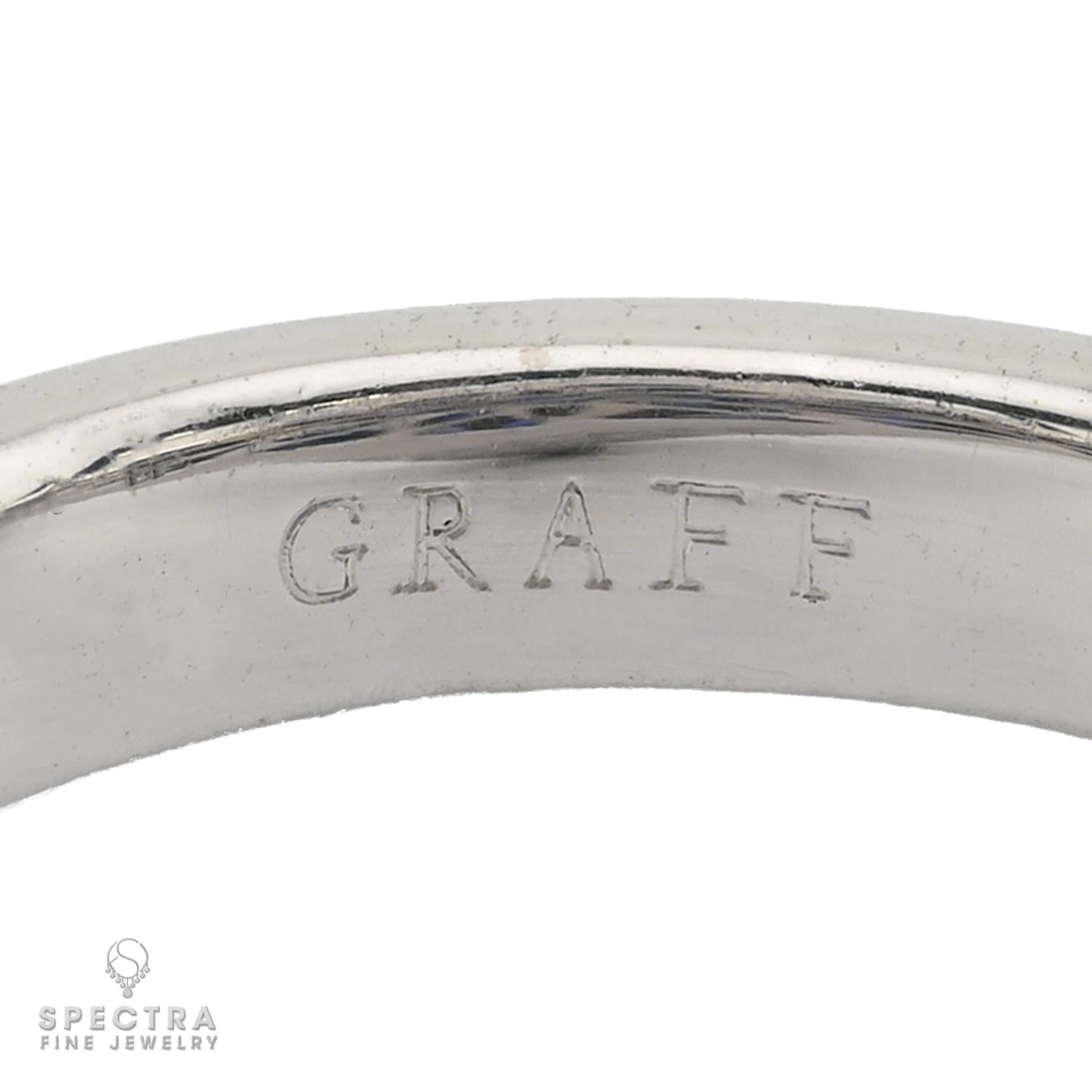 Graff 16.25ct Sapphire 3.91ct Diamond Dome Cocktail Ring 18K White Gold