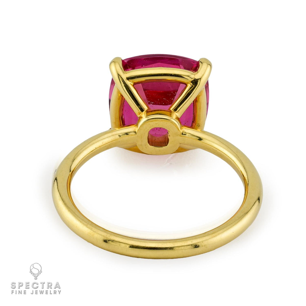 5.76ct Burmese No-Heat Pink Spinel Ring in 18K Yellow Gold