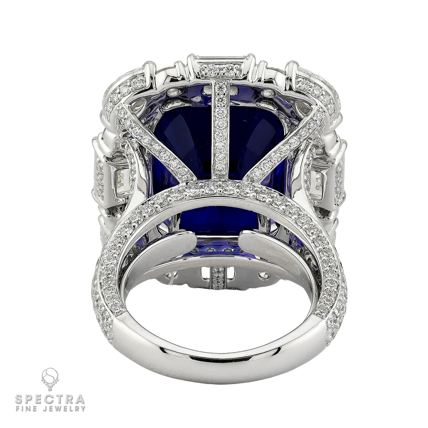 23.01ct Unheated Ceylon Sapphire Diamond Ring