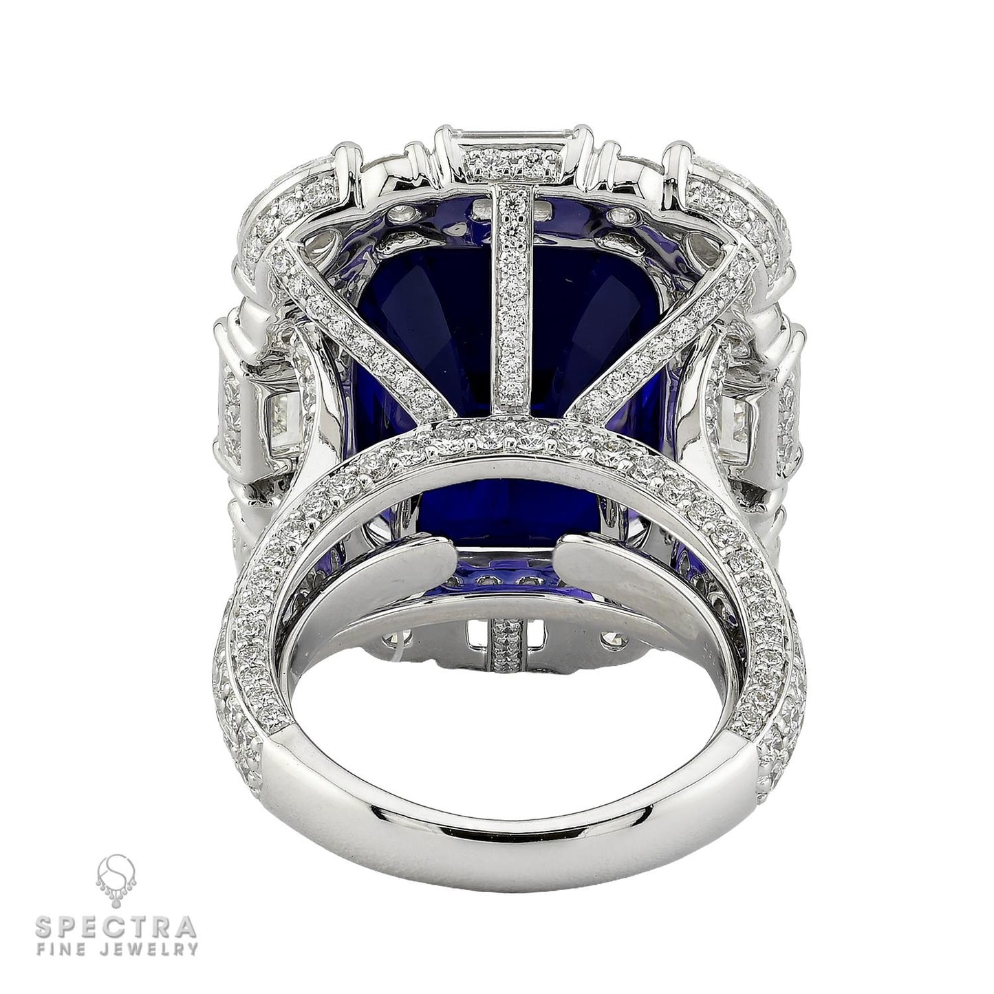 23.01ct Unheated Ceylon Sapphire Diamond Ring
