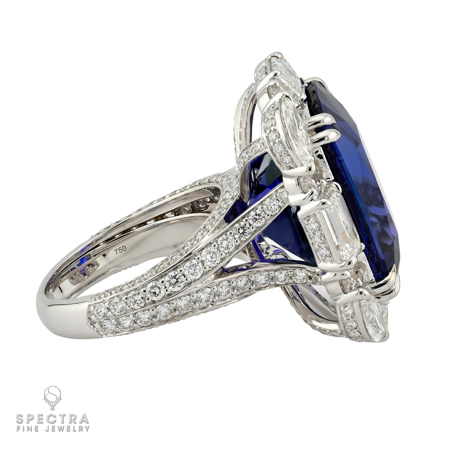 23.01ct Unheated Ceylon Sapphire Diamond Ring