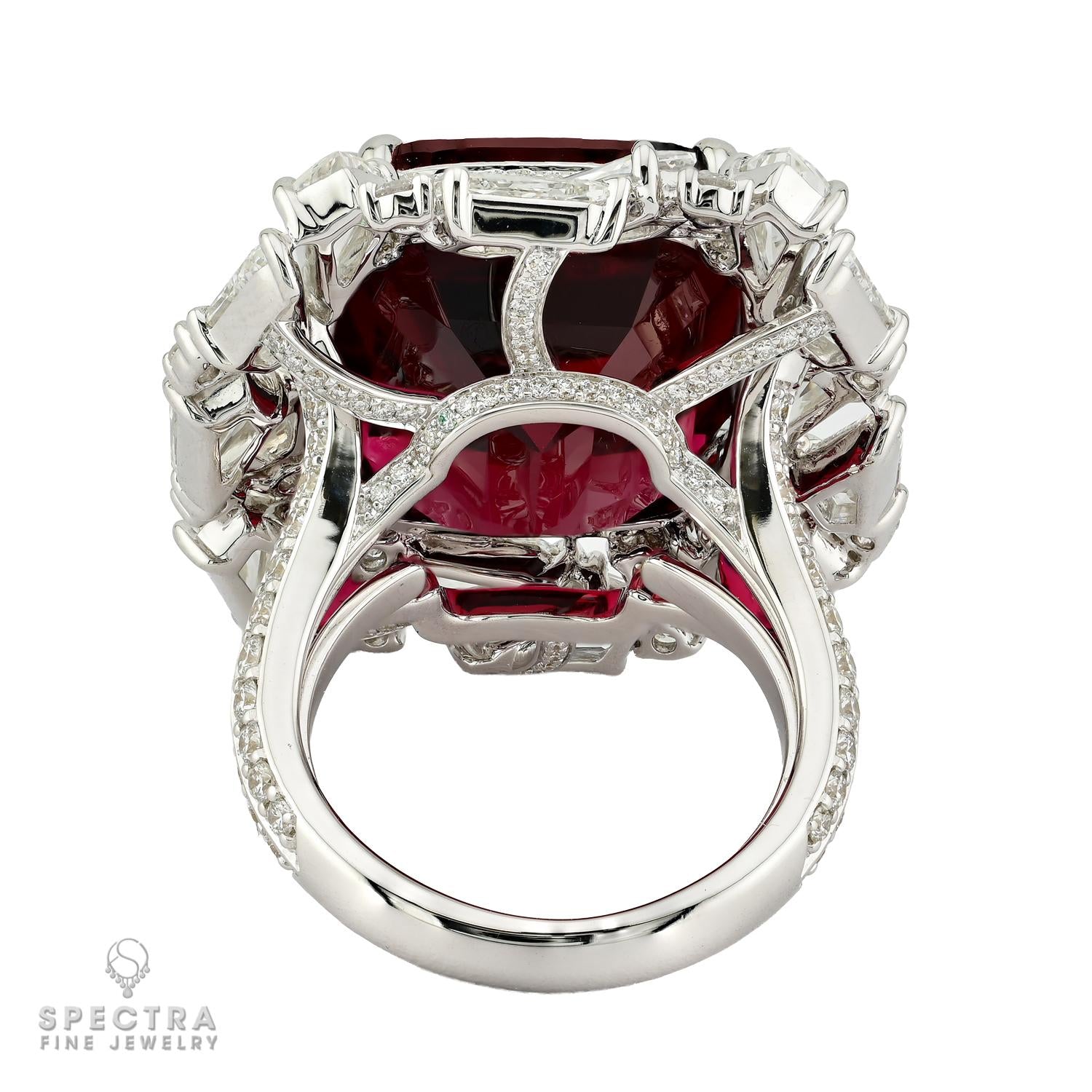 26.33ct Tanzania No Heat Red Spinel & Diamond Ring | Spectra
