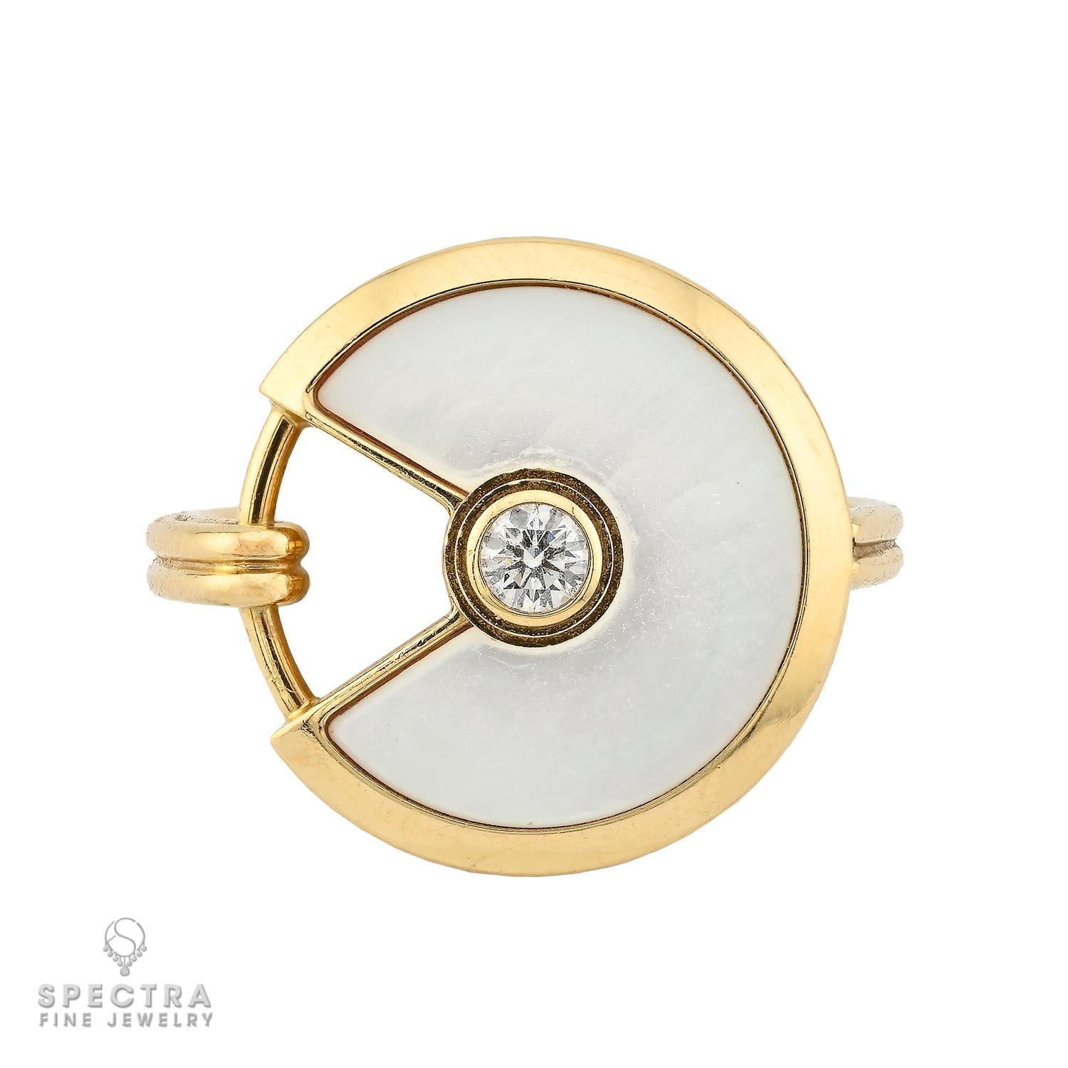 Cartier Amulette de Cartier Mother-of-Pearl Diamond Gold Ring