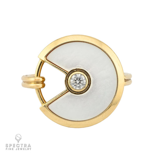 Cartier Amulette de Cartier Mother-of-Pearl Diamond Gold Ring