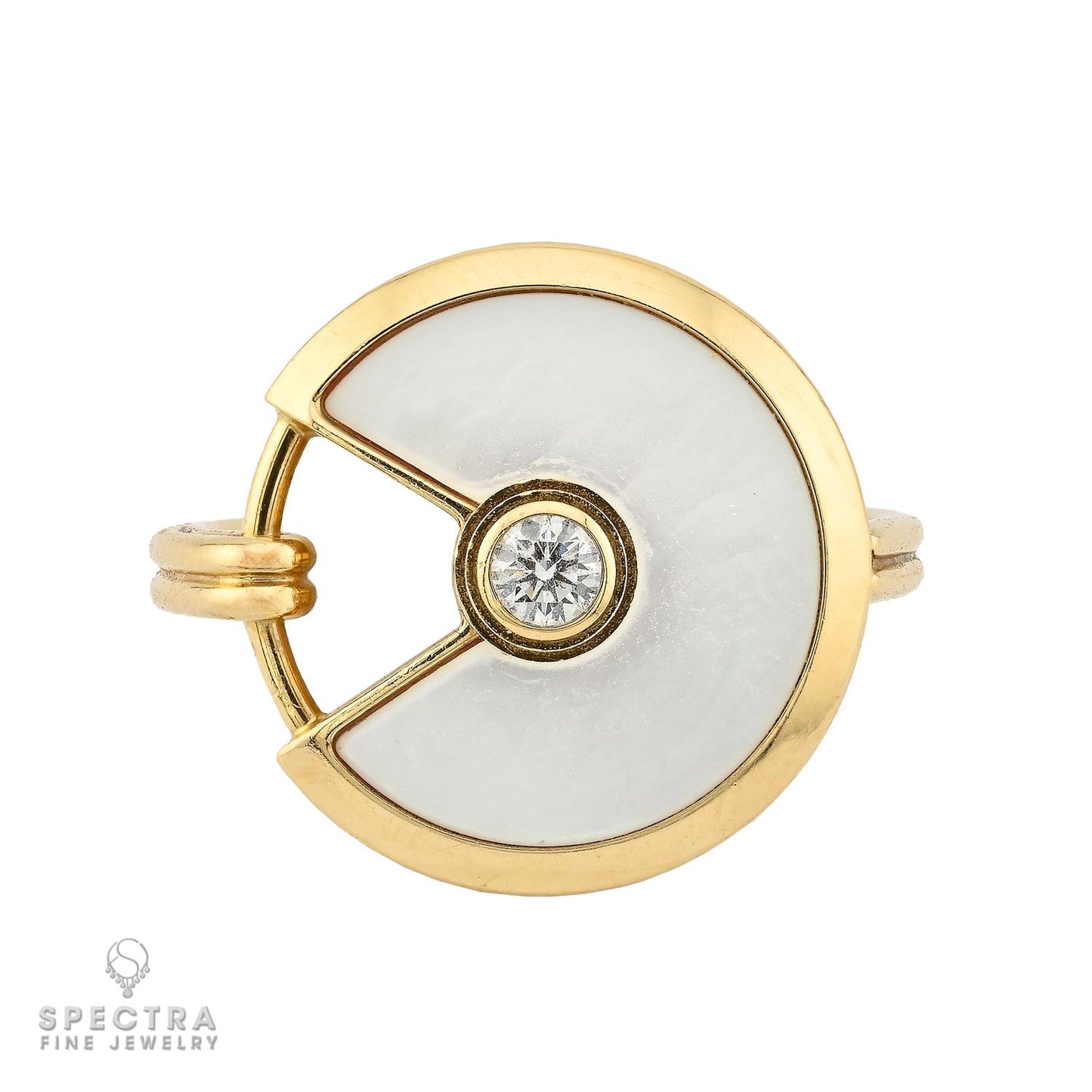 Cartier Amulette de Cartier Mother-of-Pearl Diamond Gold Ring