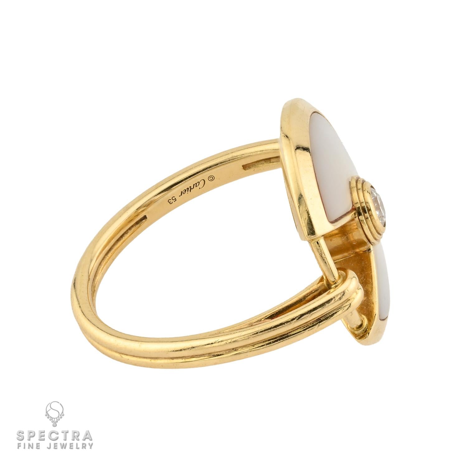 Cartier Amulette de Cartier Mother-of-Pearl Diamond Gold Ring