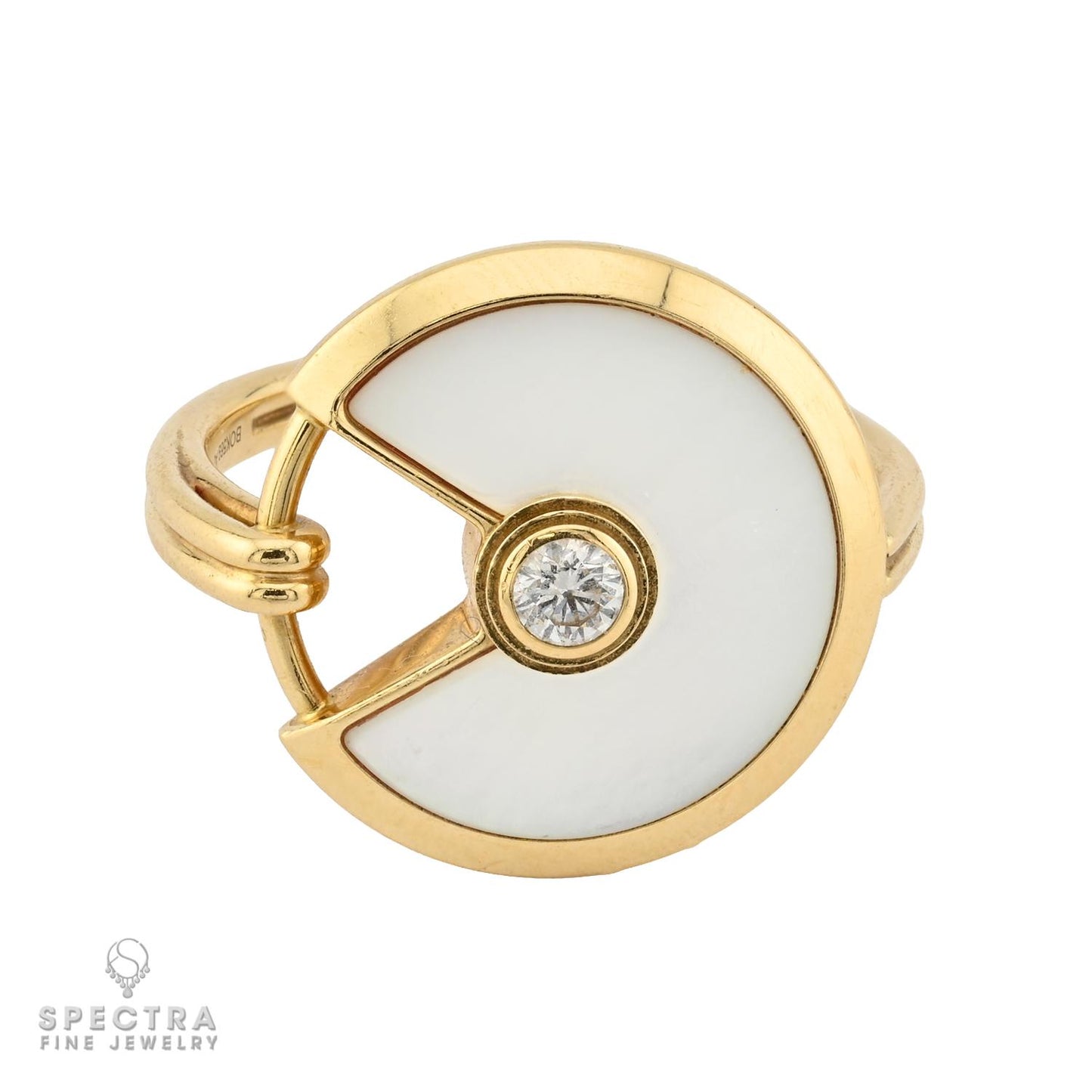 Cartier Amulette de Cartier Mother-of-Pearl Diamond Gold Ring