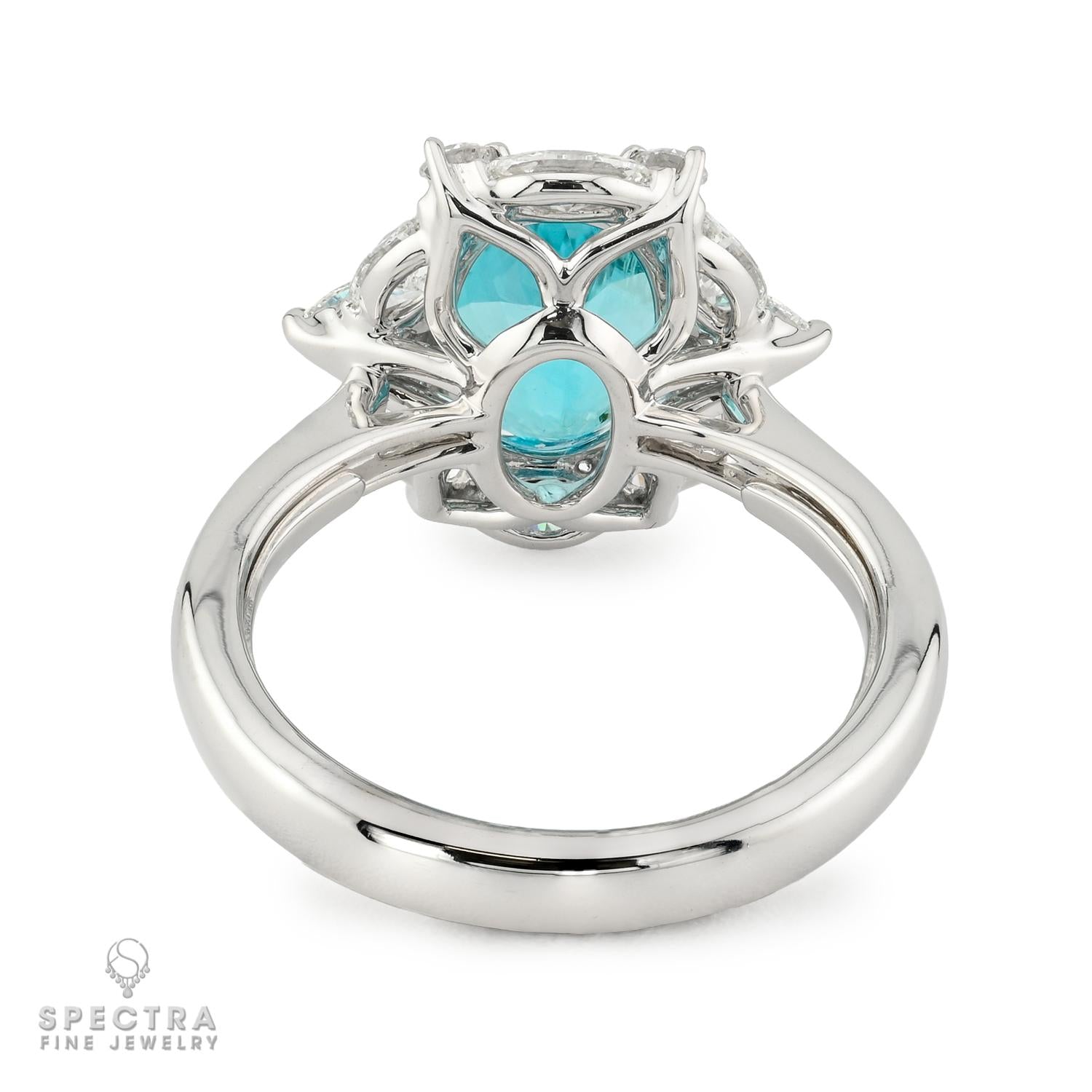 Spectra Fine Jewelry 2.11ct Paraiba Tourmaline Diamond Ring