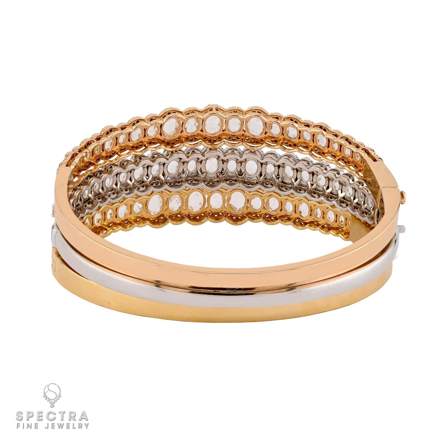 Set of 3 Signed Rose Cut Diamond Bangles – Estate Fine Jewelry