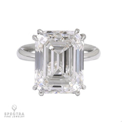 Spectra Fine Jewelry 10.32ct Emerald Cut Diamond Platinum Engagement Ring