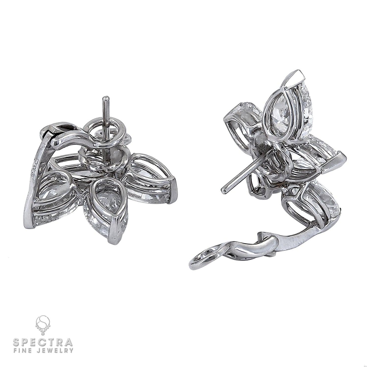 Spectra Fine Jewelry 10.33 cts. Diamond Cluster Button Stud Earrings