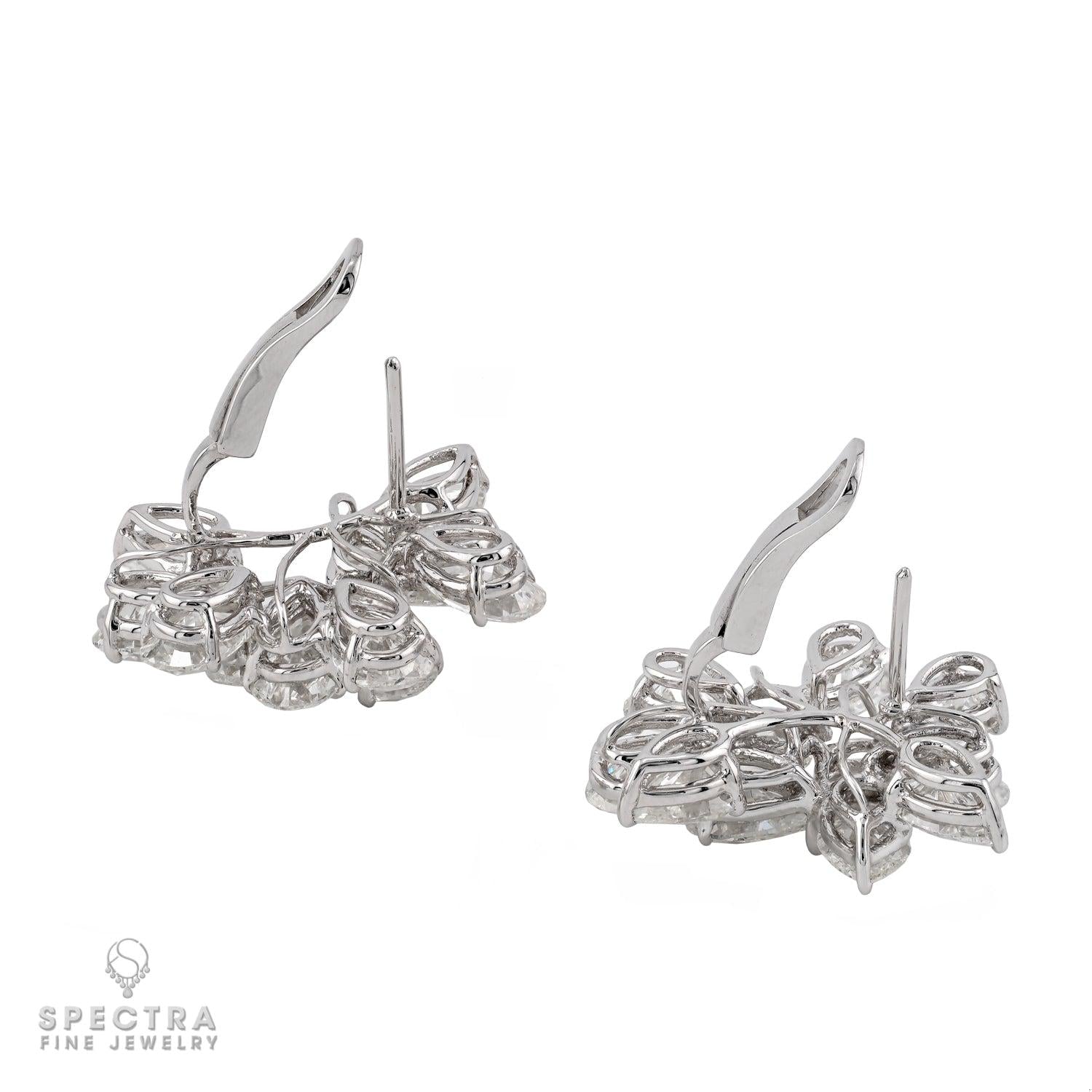 Spectra Fine Jewelry 17.44 cts. Pear Shaped Diamond Cluster Earrings