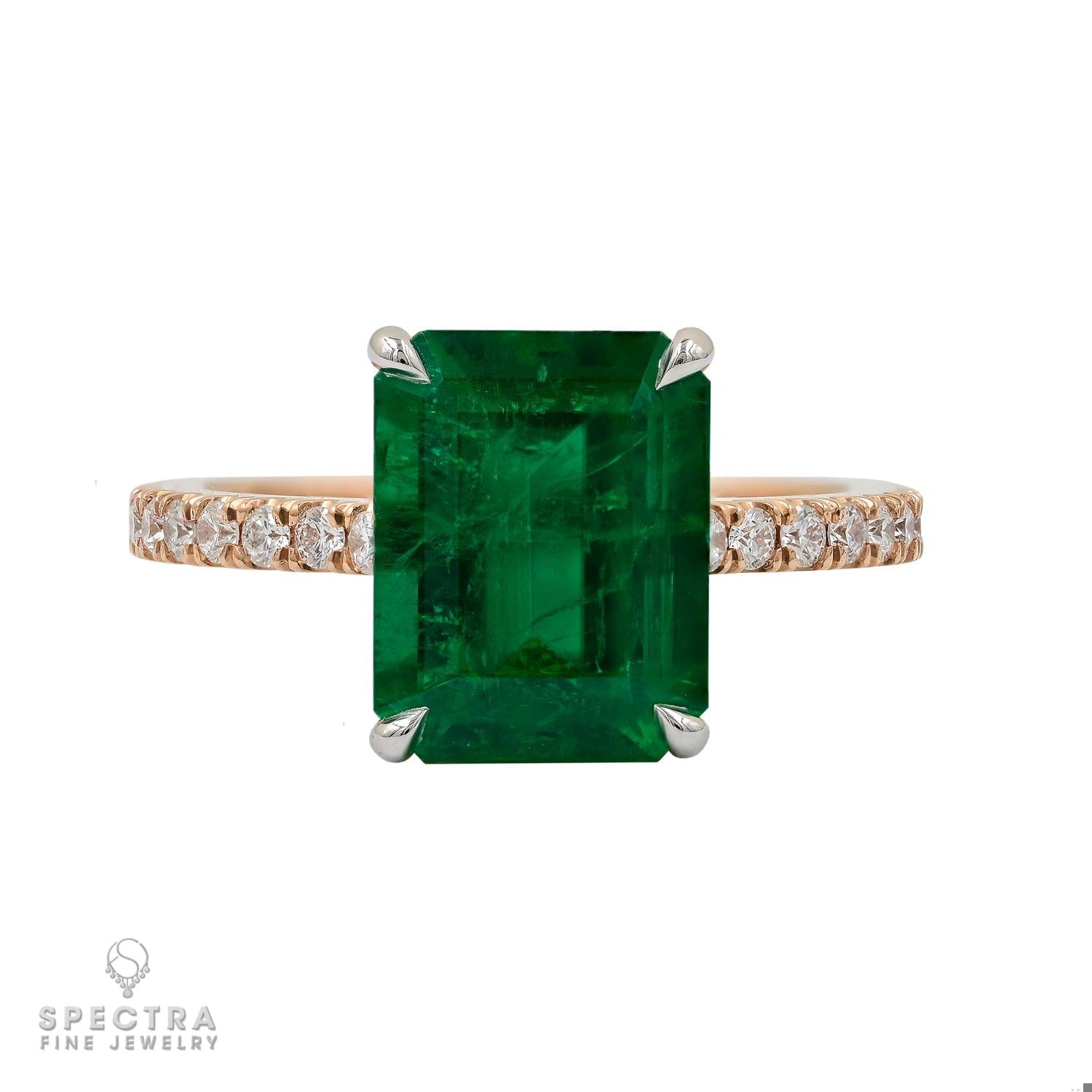 Spectra Fine Jewelry 3.22ct Himalayan Emerald Diamond Ring