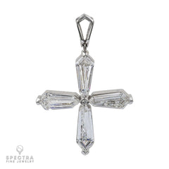 Spectra Fine Jewelry 3.39ct Kite Diamond Cross Pendant