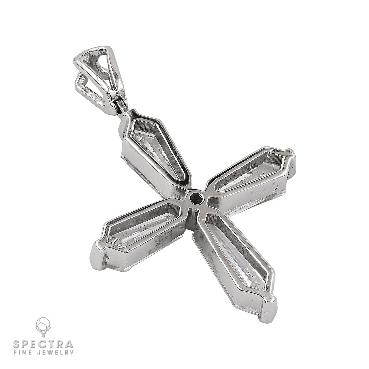 Spectra Fine Jewelry 3.39ct Kite Diamond Cross Pendant