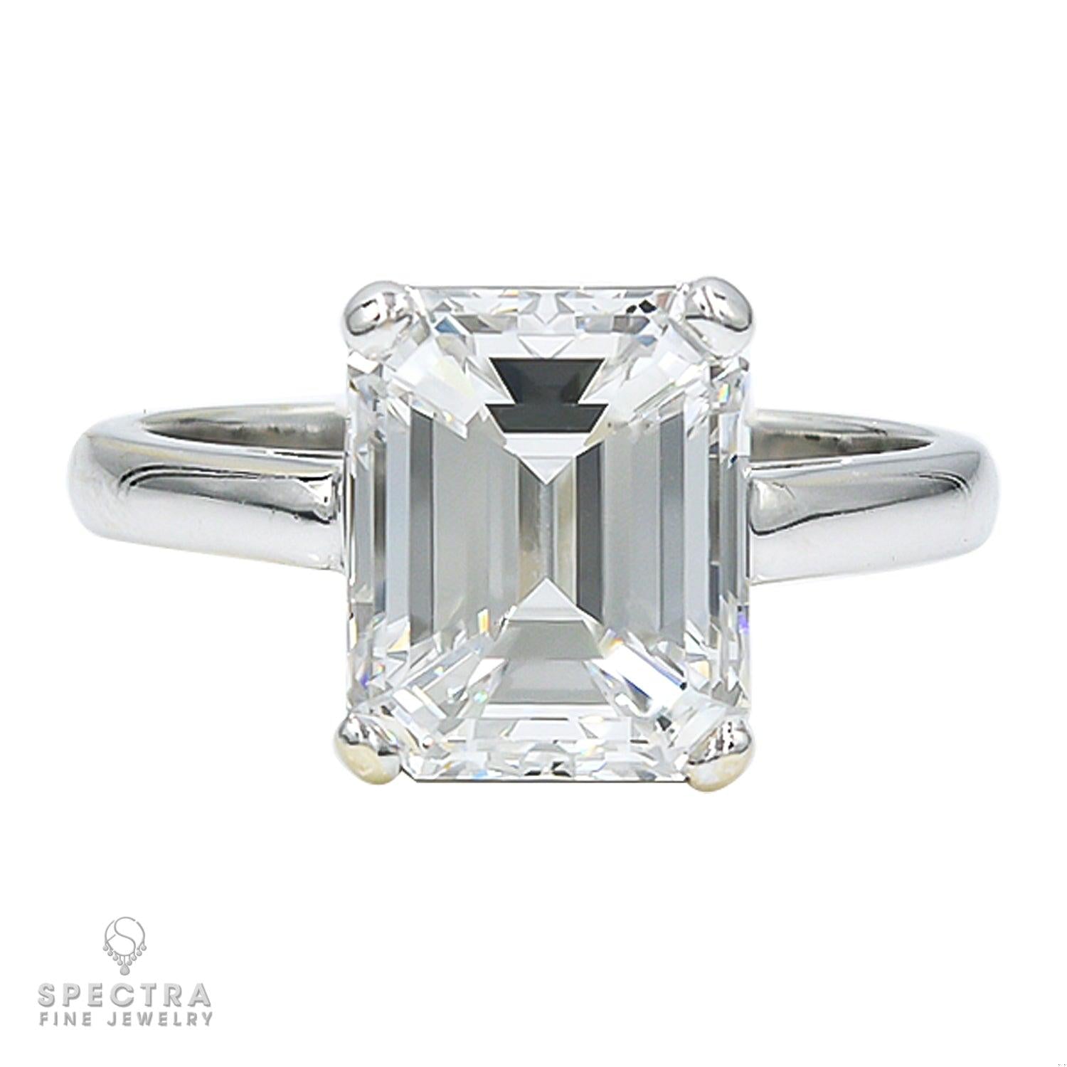 Spectra Fine Jewelry 4.32 ct. Emerald-Cut Diamond Engagement Ring