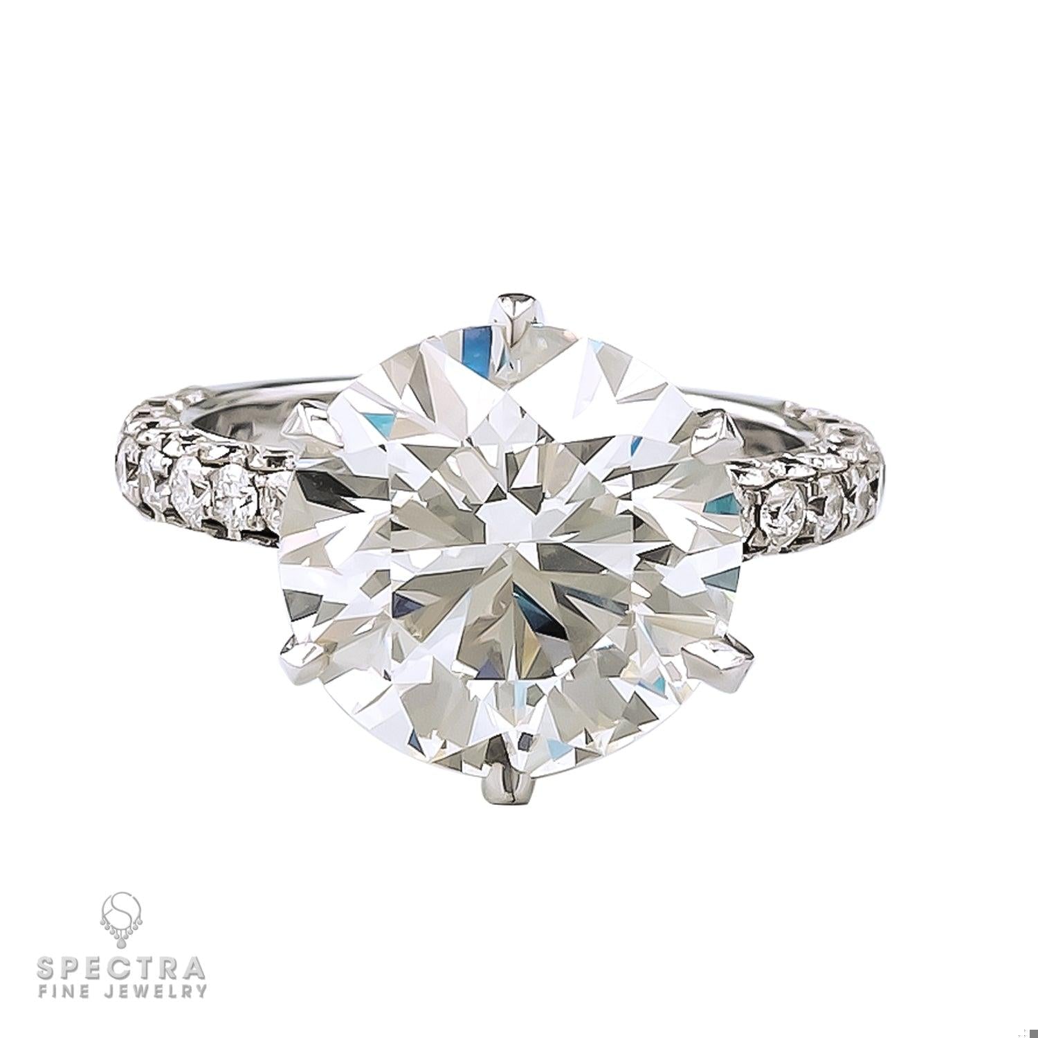 Spectra Fine Jewelry 5.11ct Round Diamond Pave Engagement Ring