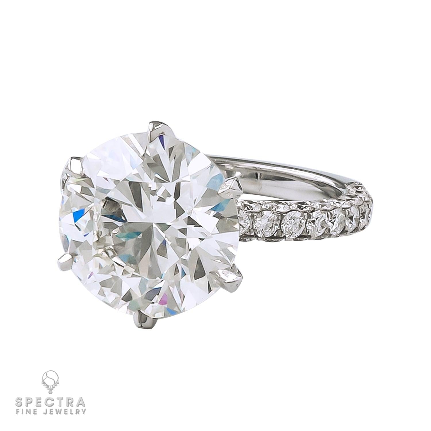 Spectra Fine Jewelry 5.11ct Round Diamond Pave Engagement Ring