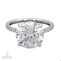 Spectra Fine Jewelry 5.31ct Round Diamond and Platinum Engagement Ring