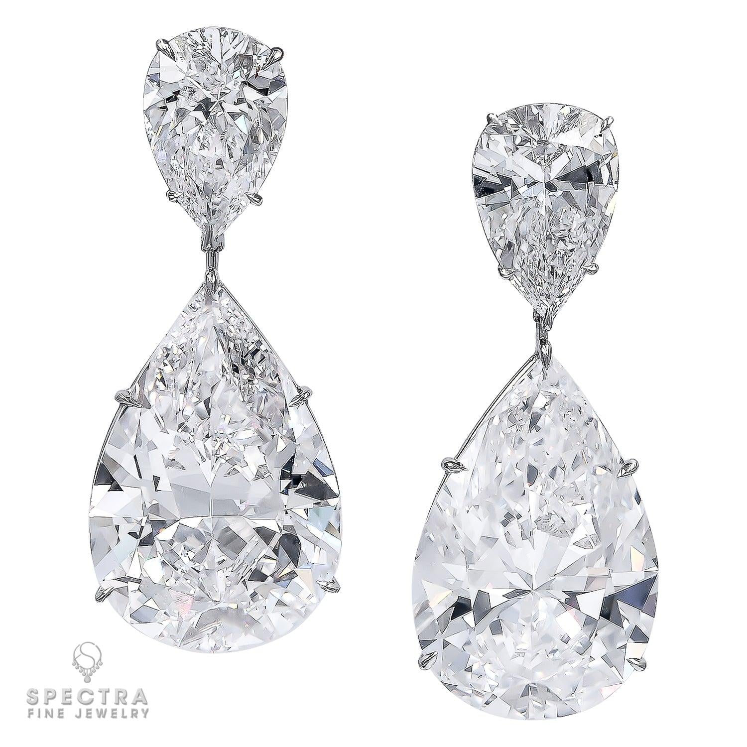 Spectra Fine Jewelry 56.33 cts. Pear Diamond Classic Drop Earrings