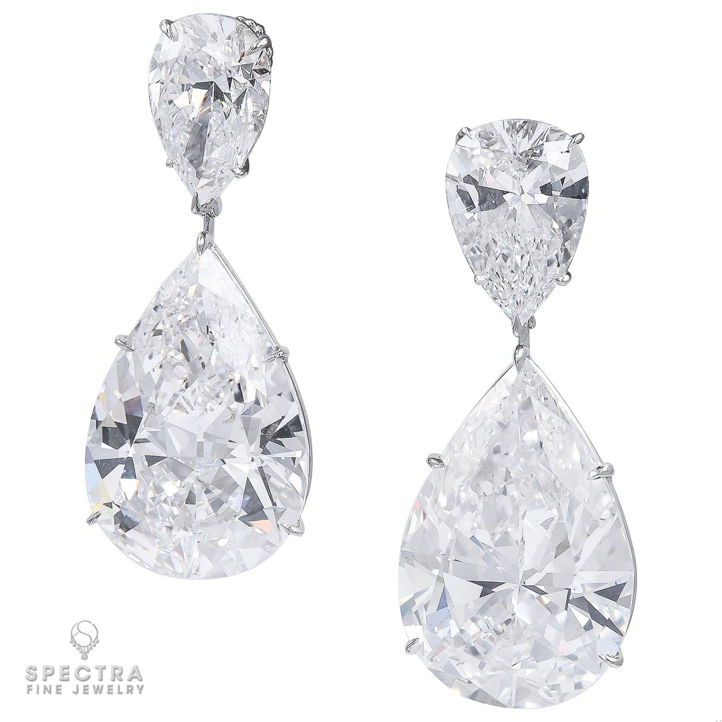 Spectra Fine Jewelry 56.33 cts. Pear Diamond Classic Drop Earrings