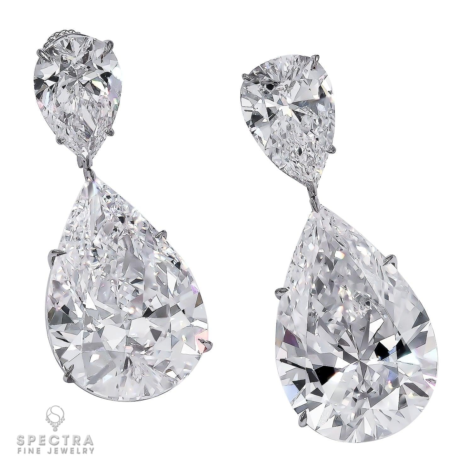 Spectra Fine Jewelry 56.33 cts. Pear Diamond Classic Drop Earrings