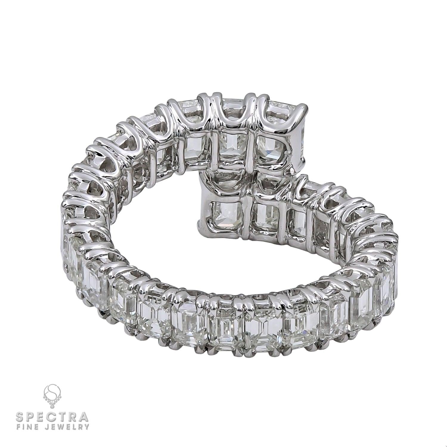 Spectra Fine Jewelry 5.92cts Emerald Cut Diamond Bypass Ring