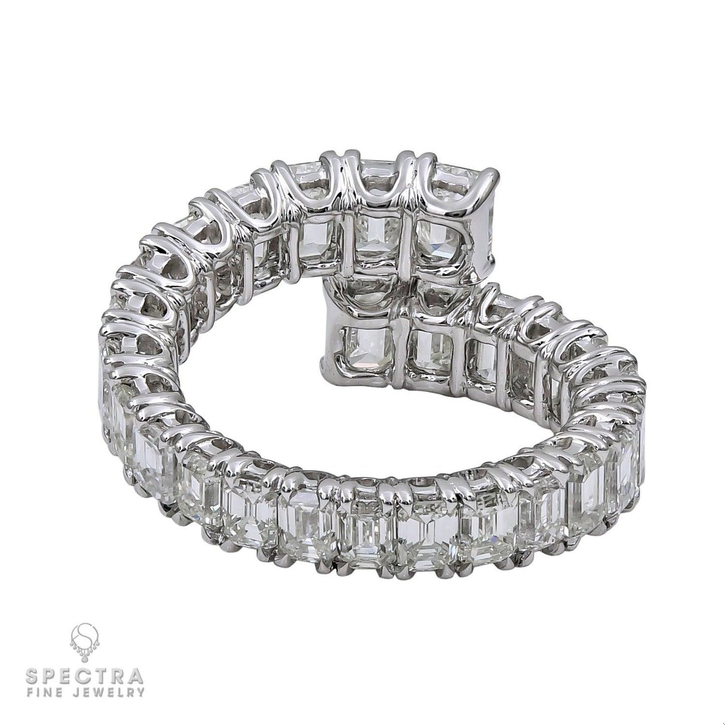 Spectra Fine Jewelry 5.92cts Emerald Cut Diamond Bypass Ring