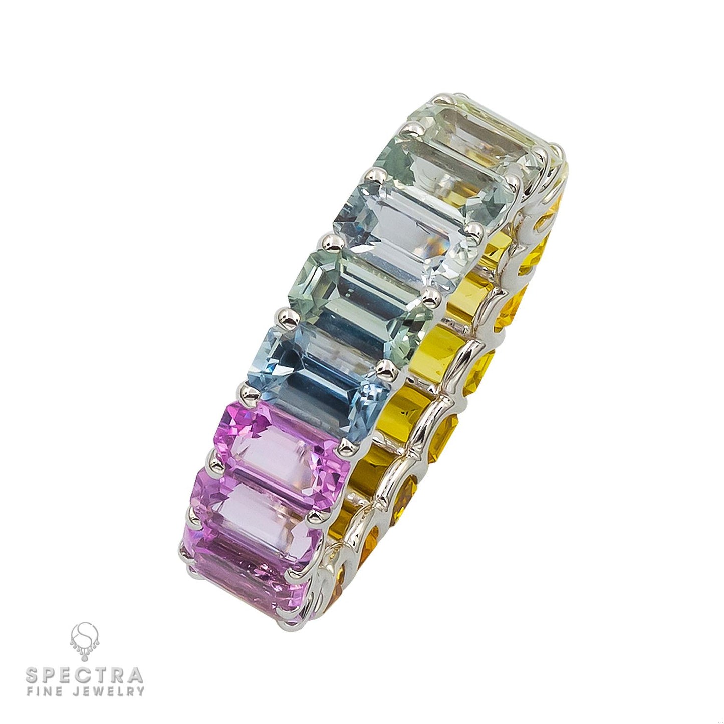 Spectra Fine Jewelry 5.94 ct Multi-Color Sapphire Eternity Band