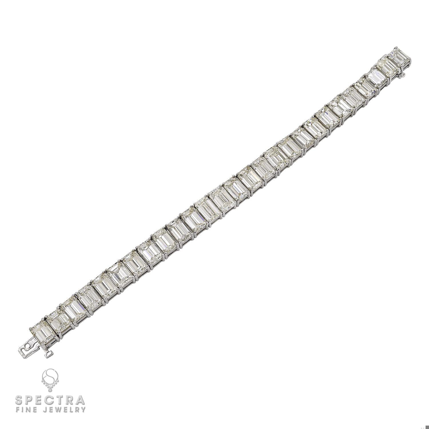 Spectra Fine Jewelry 60cts Emerald-Cut Diamond Tennis Bracelet