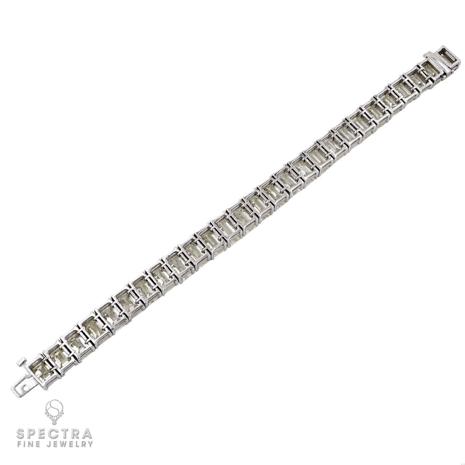 Spectra Fine Jewelry 60cts Emerald-Cut Diamond Tennis Bracelet