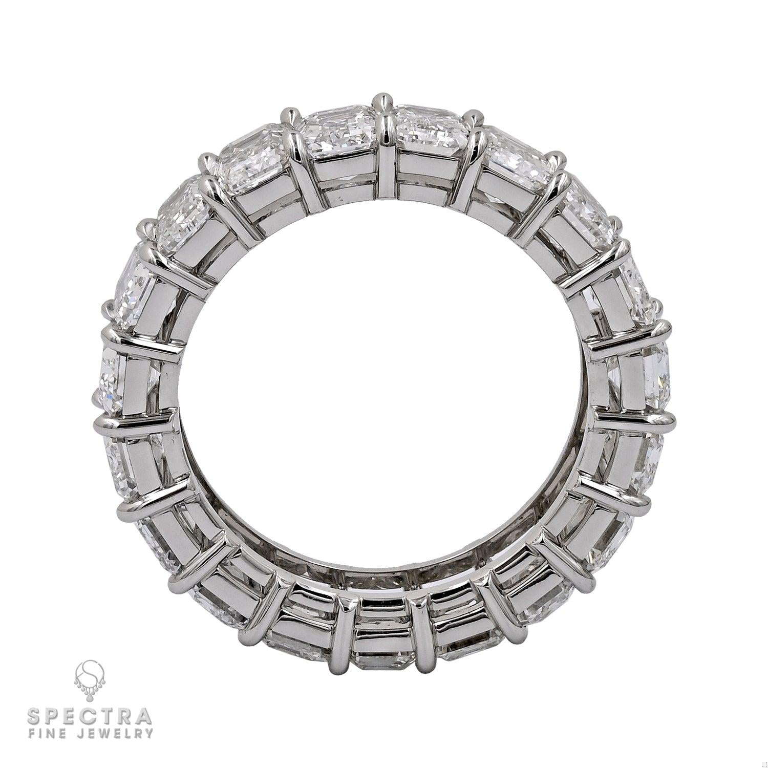 Spectra Fine Jewelry 7.60ct Emerald-cut Diamond Eternity Ring