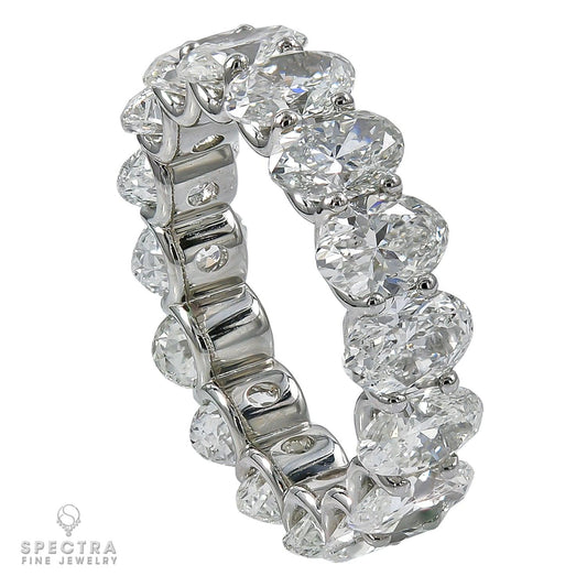 Spectra Fine Jewelry 8.08cts Oval Diamond Eternity Ring
