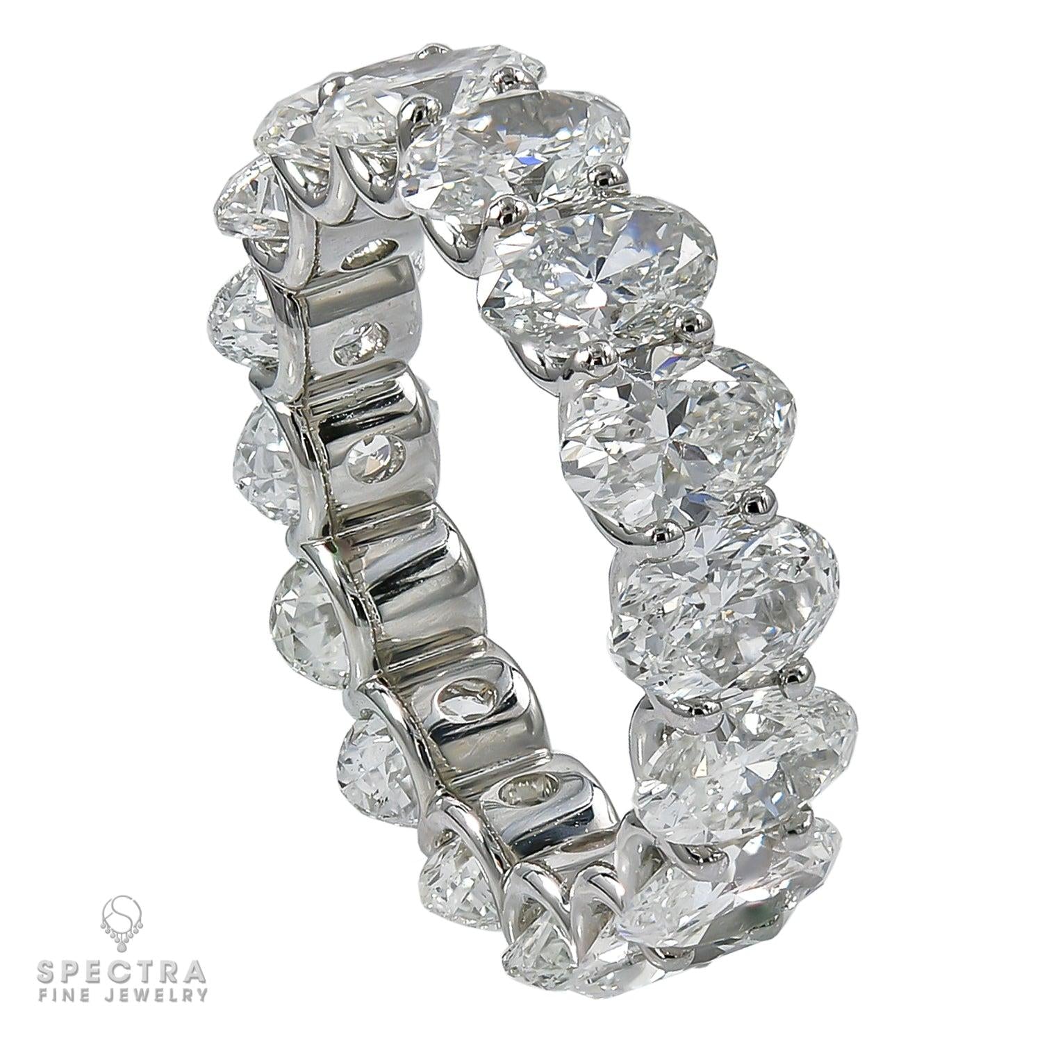 Spectra Fine Jewelry 8.08cts Oval Diamond Eternity Ring