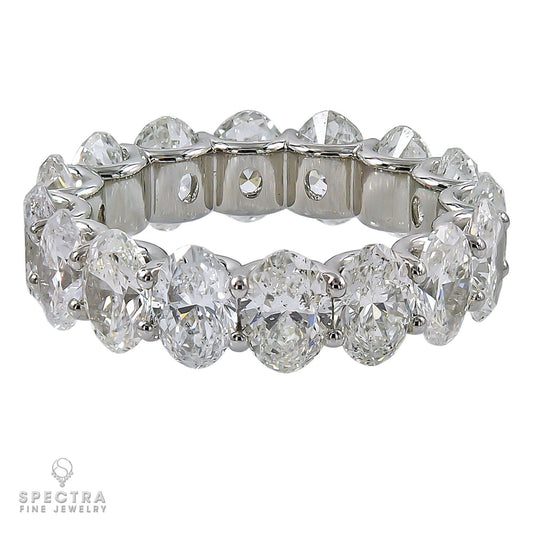 Spectra Fine Jewelry 8.08cts Oval Diamond Eternity Ring