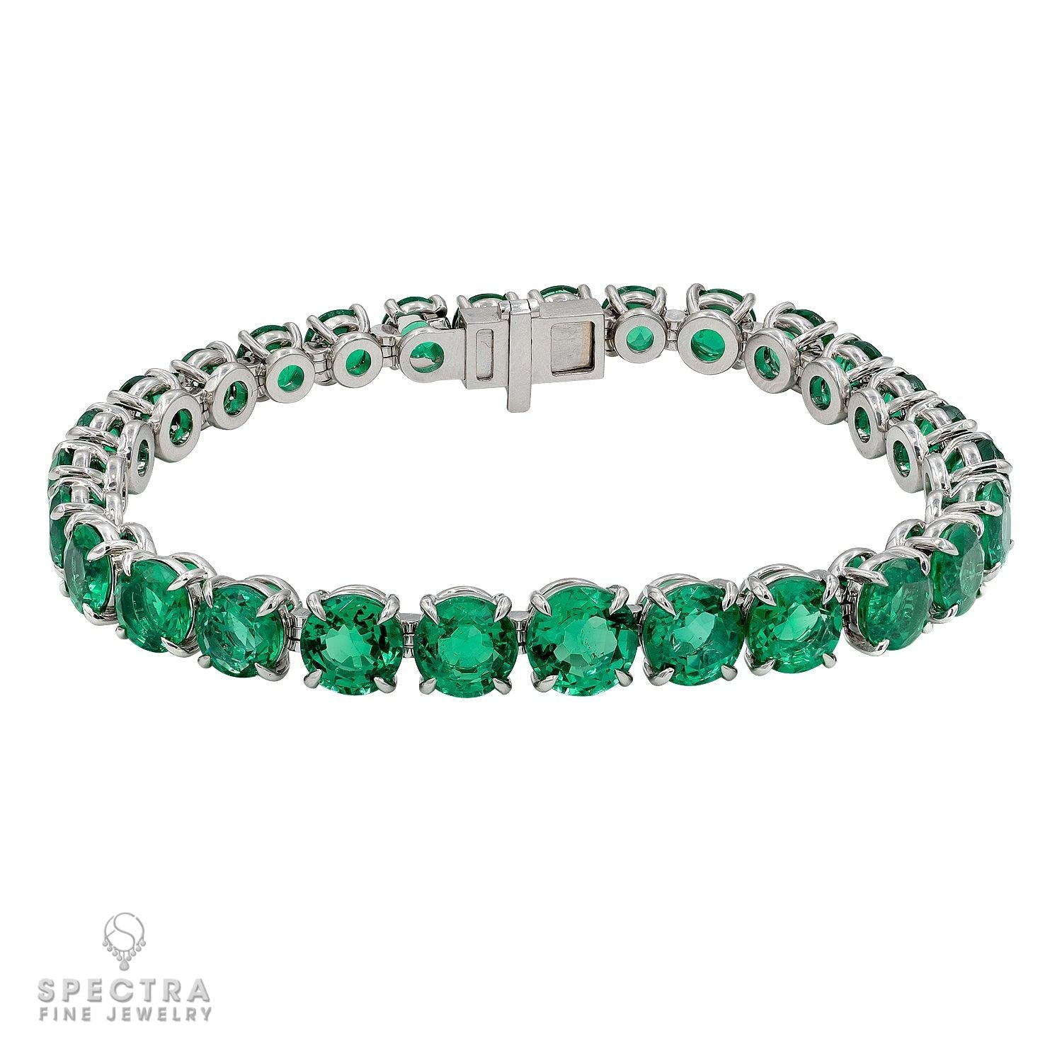 Spectra Fine Jewelry Colombian Emerald Tennis Bracelet 19.19 ct.