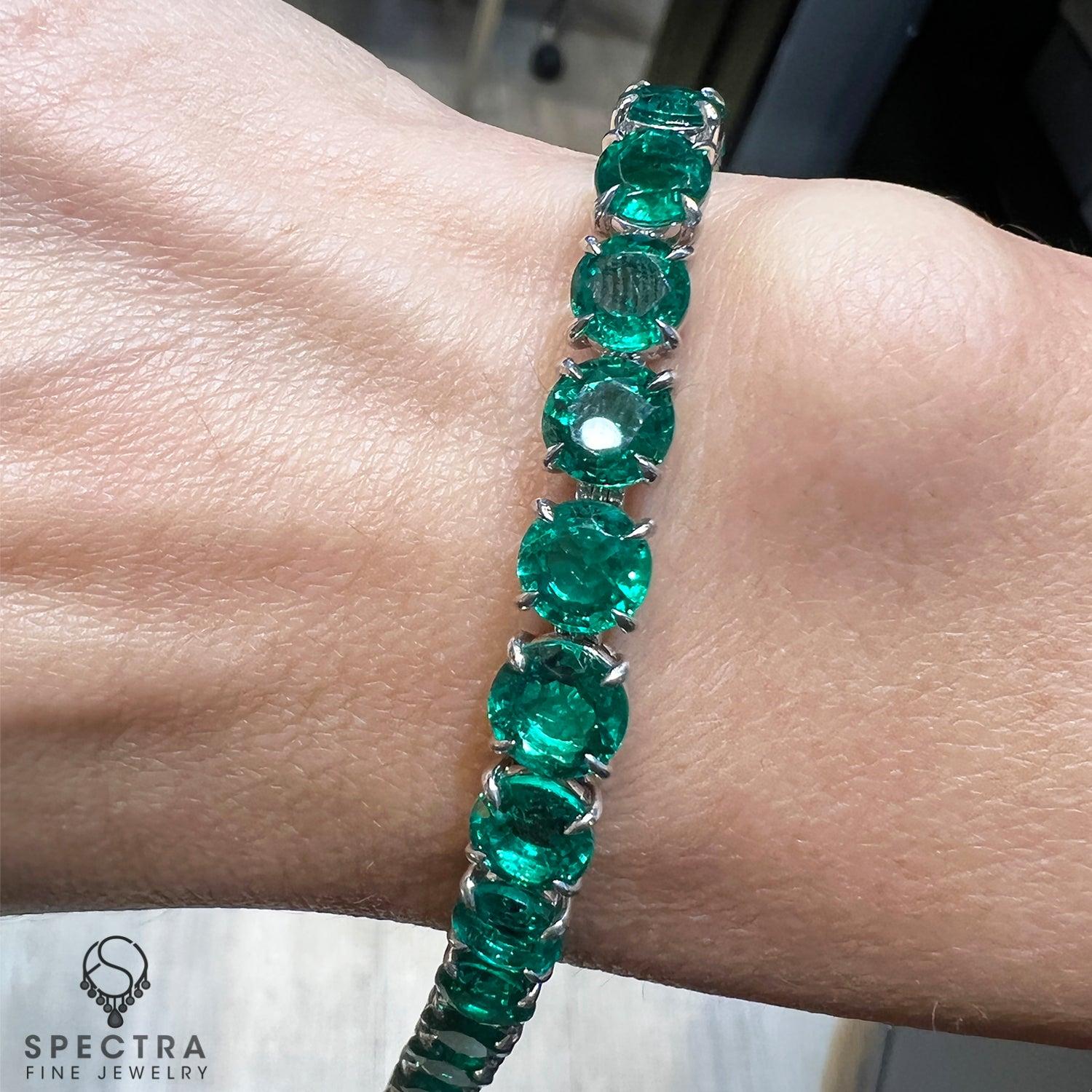 Spectra Fine Jewelry Colombian Emerald Tennis Bracelet 19.19 ct.