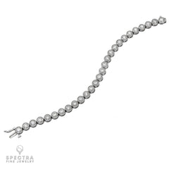 10.32 ct Diamond Bezel Tennis Bracelet in 18K White Gold – Spectra Fine Jewelry